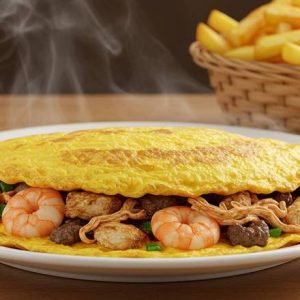 156. Special Omelette & Chips / 特色煎蛋卷和薯条