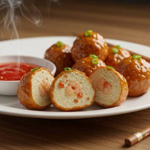 94. Sweet & Sour Prawn Balls (10pcs) / 糖醋虾球（10个）